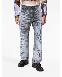Jeans stampati grigi di Diesel