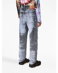 Jeans stampati grigi di Diesel