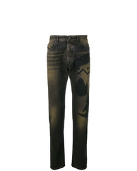 Jeans stampati grigio scuro di Diesel Black Gold