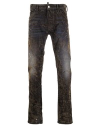 Jeans stampati grigio scuro di DSQUARED2