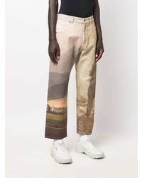 Jeans stampati marrone chiaro di PACCBET