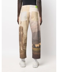 Jeans stampati marrone chiaro di PACCBET
