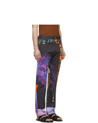 Jeans stampati multicolori di Dries Van Noten