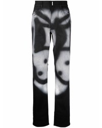 Jeans stampati neri e bianchi di Givenchy