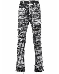 Jeans stampati neri e bianchi di Rick Owens