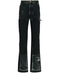 Jeans stampati neri di GALLERY DEPT.