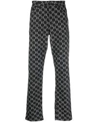 Jeans stampati neri di Karl Lagerfeld