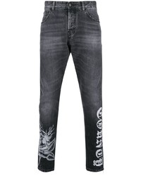 Jeans stampati neri di Marcelo Burlon County of Milan