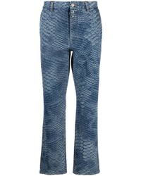 Jeans stampati neri di MM6 MAISON MARGIELA