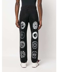 Jeans stampati neri di MSFTSrep