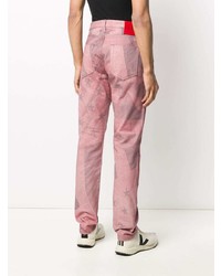Jeans stampati rosa di 424