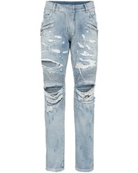 Jeans strappati azzurri di Balmain