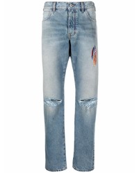 Jeans strappati azzurri di Marcelo Burlon County of Milan