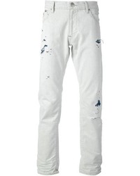 Jeans strappati bianchi di Armani Jeans