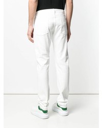 Jeans strappati bianchi di Alexander McQueen