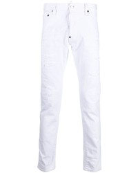 Jeans strappati bianchi di DSQUARED2