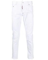 Jeans strappati bianchi di DSQUARED2