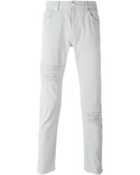 Jeans strappati bianchi di Helmut Lang