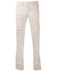 Jeans strappati bianchi