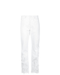 Jeans strappati bianchi di Preen by Thornton Bregazzi
