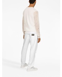 Jeans strappati bianchi di Dolce & Gabbana