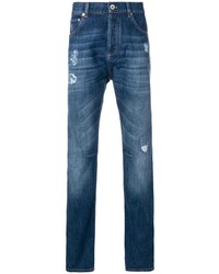 Jeans strappati blu scuro di Brunello Cucinelli