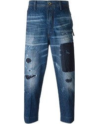 Jeans strappati blu scuro di Diesel