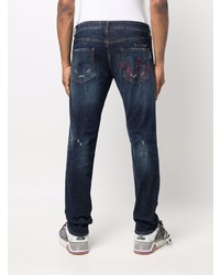 Jeans strappati blu scuro di Philipp Plein