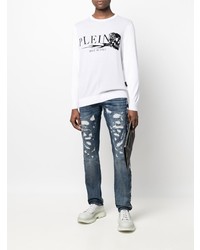 Jeans strappati blu scuro di Philipp Plein