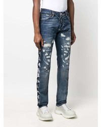 Jeans strappati blu scuro di Philipp Plein