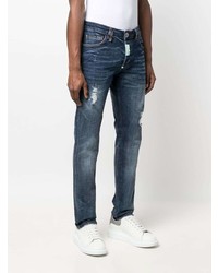 Jeans strappati blu scuro di Philipp Plein