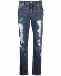 Jeans strappati blu scuro di Dolce & Gabbana