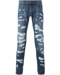 Jeans strappati blu scuro di Dolce & Gabbana