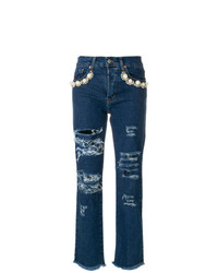 Jeans strappati blu scuro di Forte Dei Marmi Couture