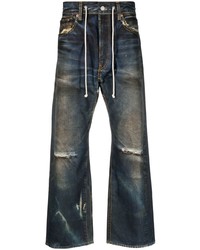 Jeans strappati blu scuro di Junya Watanabe MAN