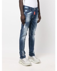 Jeans strappati blu scuro di Philipp Plein