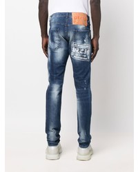 Jeans strappati blu scuro di Philipp Plein