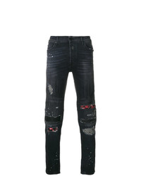 Jeans strappati blu scuro di Marcelo Burlon County of Milan