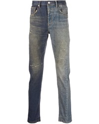 Jeans strappati blu scuro di purple brand