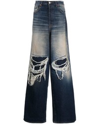 Jeans strappati blu scuro di Vetements