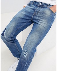 Jeans strappati blu di Mennace