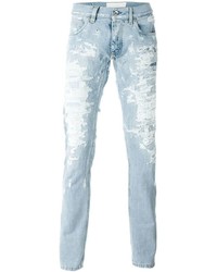 Jeans strappati grigi di Dolce & Gabbana