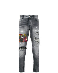 Jeans strappati grigi di Marcelo Burlon County of Milan