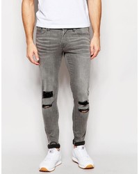 Jeans strappati grigi di WÅVEN
