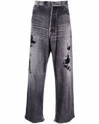 Jeans strappati grigio scuro di Balenciaga