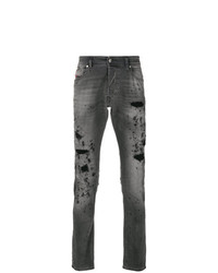 Jeans strappati grigio scuro di Diesel