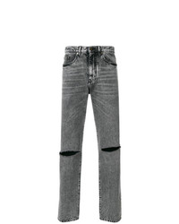 Jeans strappati grigio scuro di Saint Laurent