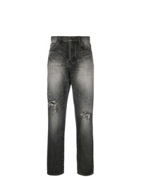 Jeans strappati grigio scuro di Saint Laurent