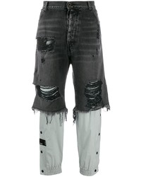 Jeans strappati grigio scuro di Unravel Project