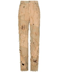 Jeans strappati marrone chiaro di Dolce & Gabbana
